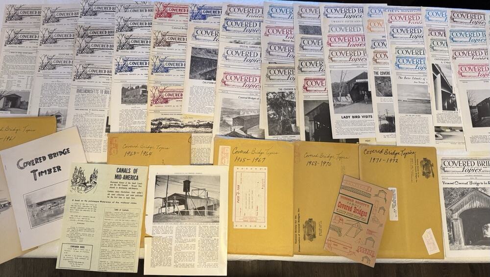 Complete Near Mint Covered Bridge Magazine Collection 1957-1972-54 issues w/env